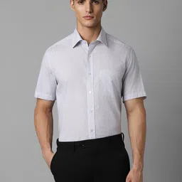 Louis Philippe Striped Spread Collar Cotton Formal Shirt-picture-38