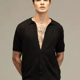 Snitch Men Straight Slim Fit Semi Sheer Casual Shirt-picture-39