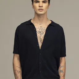 Snitch Men Straight Slim Fit Semi Sheer Casual Shirt-image-53