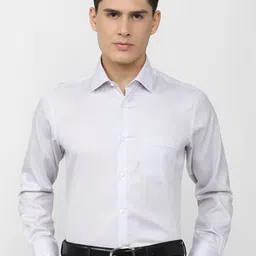 Van Heusen Durapress Self Design Pure Cotton Regular Fit Wrinkle Resistant & Easy Care Formal Shirt-picture-34
