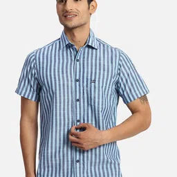 ColorPlus Striped Spread Collar Casual Shirt-picture-46