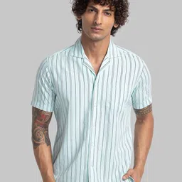 Parx Relaxed Opaque Striped Casual Shirt-image-26