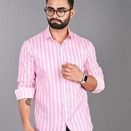 FUBAR Striped Long Sleeves Spread Collar Slim Fit Casual Shirt-picture-13