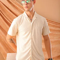 the indian garage co The Indian Garage Co. Cuban Collar Slim Fit Casual Shirt-picture-10