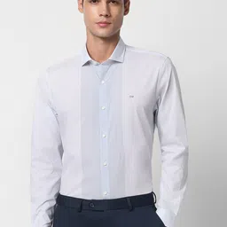Peter England Slim Fit Striped Spread Collar Cotton Casual Shirt-picture-11