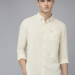 THE BEAR HOUSE Striped Spread Collar Slim Fit Opaque Casual Shirt-picture-45