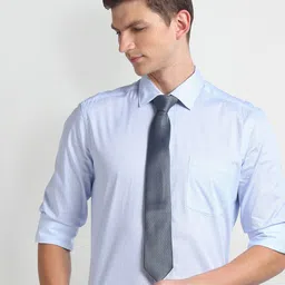 Arrow Spread Collar Slim Fit Opaque Striped Cotton Autopress Formal Shirt-image-33