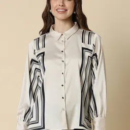 Allen Solly Woman Women Opaque Striped Formal Shirt-picture-31