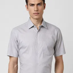 Van Heusen Spread Collar Micro Printed Formal Pure Cotton Shirt-picture-38