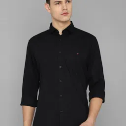 Louis Philippe Sport Men Black Solid Slim Fit Casual Shirt-image-66