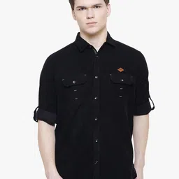Kuons Avenue Men Smart Slim Fit Corduroy Casual Shirt-image-35