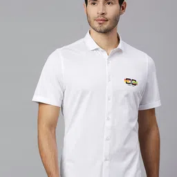 Thomas Scott Cricket Club Collection Classic Cutaway Collar 4 Way Stretch Casual Shirt-image-81