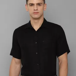 Allen Solly Men Black Slim Fit Formal Linen Shirt-picture-20