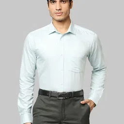 Park Avenue Men Green Slim Fit Cotton Formal Shirt-image-97