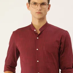 Peter England Men Pure Cotton Slim Fit Formal Shirt-image-36