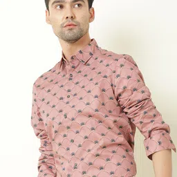 RARE RABBIT Men Bowy Slim Fit Printed Shirt-image-7