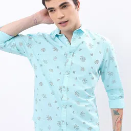 KETCH Slim Fit Floral Printed Cotton Casual Shirt-image-61