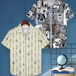 HELLCAT Boys Opaque Printed Casual Shirt-picture-24