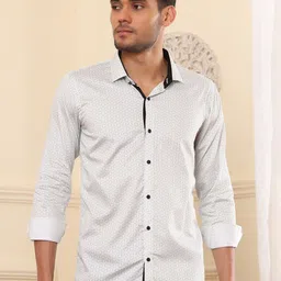 FILO HEVIS Classic Geometric Printed Cotton Casual Shirt-picture-23