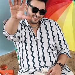 Instafab Plus Classic Fit Striped Cotton Casual Shirt-picture-14