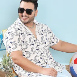 Instafab Plus Classic Printed Casual Shirt-picture-21
