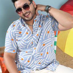 Instafab Plus Classic Printed Casual Shirt-picture-10