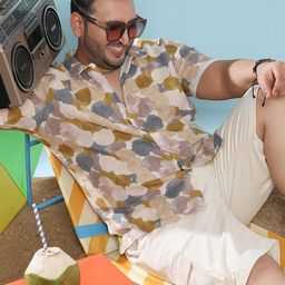 Instafab Plus Classic Abstract Printed Cotton Casual Shirt-picture-13