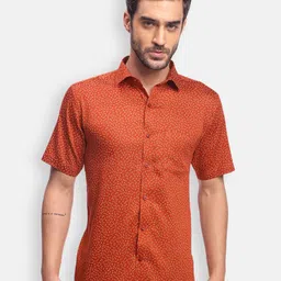 Zeal Comfort Micro Ditsy Printed  Pure Cotton Casual Shirt-picture-15