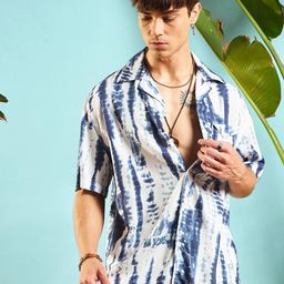 MASCLN SASSAFRAS Unisex Relaxed Opaque Printed Casual Shirt-picture-24