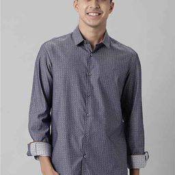 Indian Terrain Chiseled Slim Fit Opaque Printed Pure Cotton Casual Shirt-picture-46