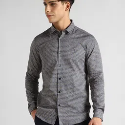 SIMON CARTER LONDON Men Slim Fit Opaque Printed Casual Shirt-picture-28