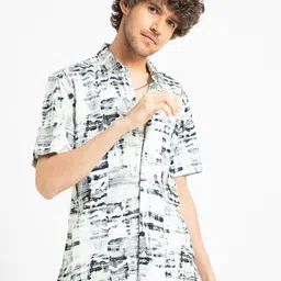Banana Club Classic Slim Fit Abstract Printed Casual Shirt-picture-12