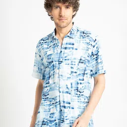 Banana Club Classic Slim Fit Opaque Printed Casual Shirt-picture-15