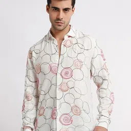 Banana Club Relaxed Slim Fit Geometric Printed Casual Shirt-picture-12