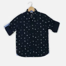 Allen Solly Junior Boys Slim Fit Opaque Printed Casual Shirt-picture-36