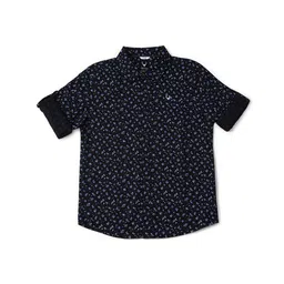 Allen Solly Junior Boys Slim Fit Micro Ditsy Printed Spread Collar Roll-Up Sleeves Shirt-picture-30