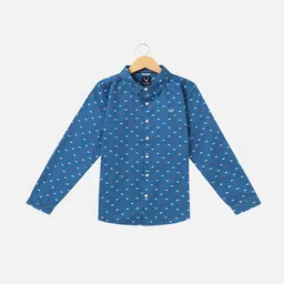 Allen Solly Junior Boys Slim Fit Opaque Printed Casual Shirt-picture-15