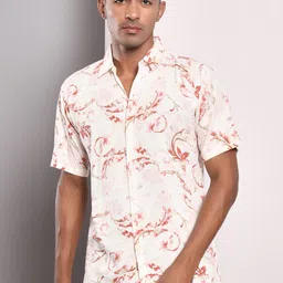 BAESD Standard Fit Floral Printed Cotton Casual Shirt-picture-40
