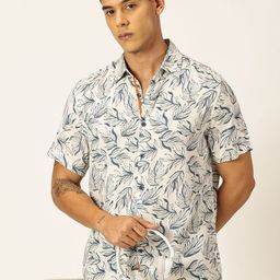 Thomas Scott Men Premium Tropical Printed Spread Collar Casual Shirt-picture-23