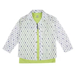 mothercare Boys Opaque Conversational Printed Pure Cotton Casual Shirt With T-Shirt-image-28