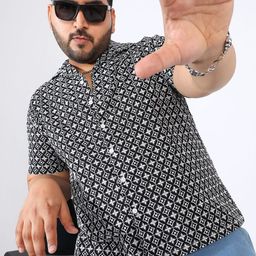 Instafab Plus Men Comfort Floral Opaque Printed Casual Shirt-picture-20