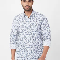 Parx Slim Fit Floral Printed Cotton Casual Shirt-image-65