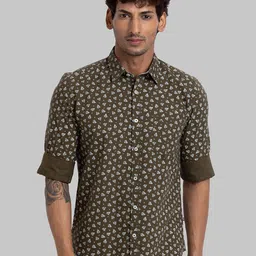 Parx Slim Fit Floral Printed Spread Collar Casual Shirt-image-31