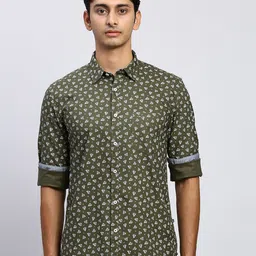 Parx Slim Fit Floral Cotton Printed Casual Shirt-image-74