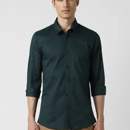 Peter England Casuals Slim Fit Geometric Printed Cotton Casual Shirt-picture-23