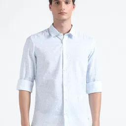 Flying Machine Slim Fit Floral Printed Spread Collar Cotton Casual Shirt-picture-34