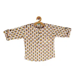 LIL PITAARA Boys Off White Opaque Printed Casual Shirt-image-20