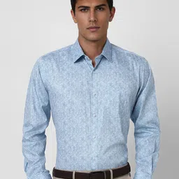 Van Heusen Men Spread Collar Ethnic Motifs Printed Cotton Slim Fit Formal Shirt image 1