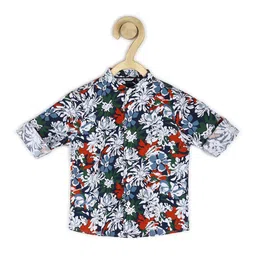 Allen Solly Junior Boys Blue Floral Printed Casual Cotton Shirt-picture-12