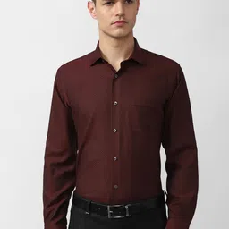 Van Heusen Men Brown Formal Cotton Shirt-picture-10